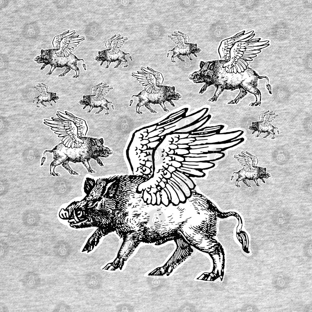 When Boars Fly! Why Should Pigs Get All the Fun! by penandinkdesign@hotmail.com